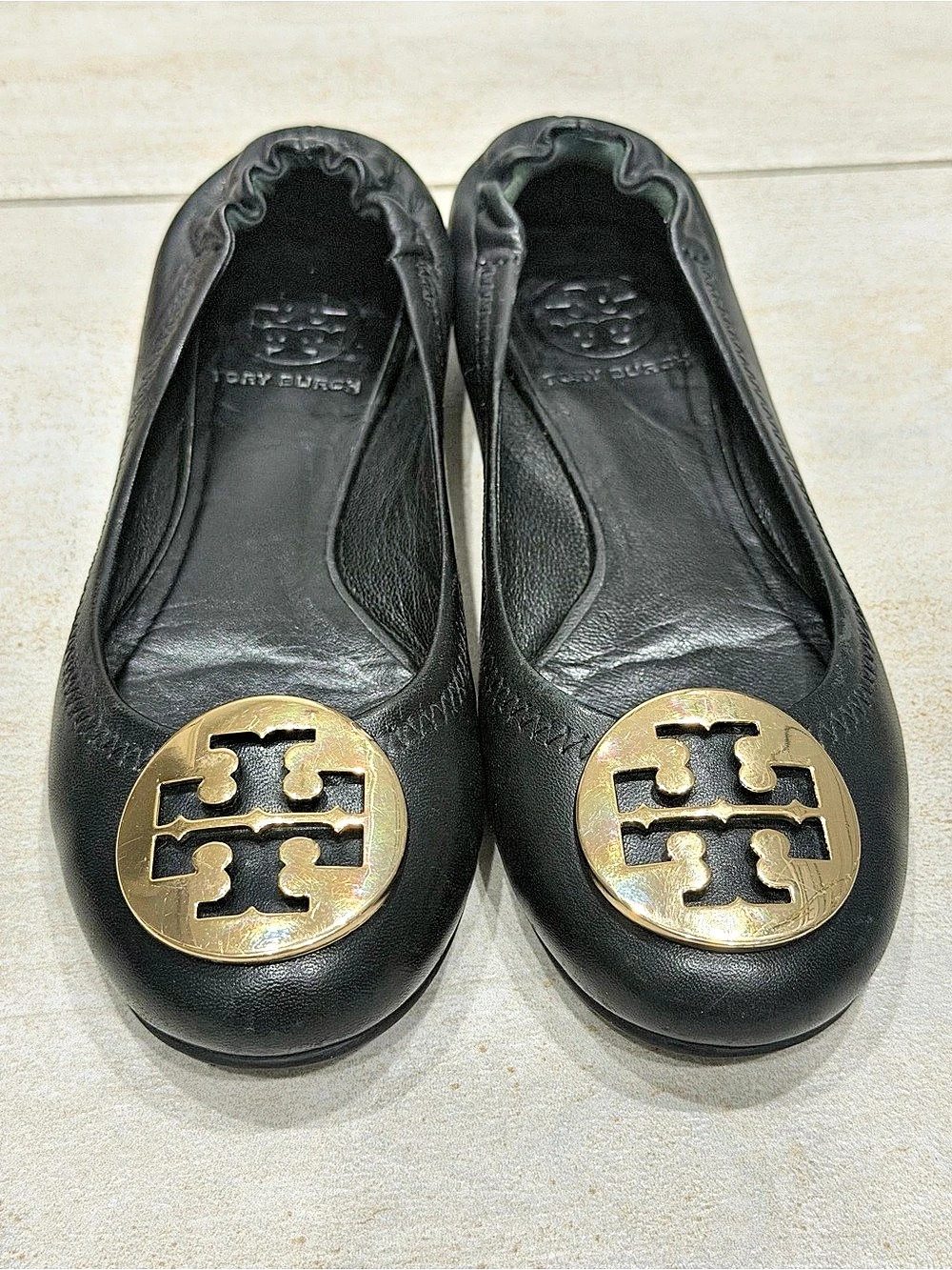 Tory Burch Minnie Travel Ballet Flat in Black